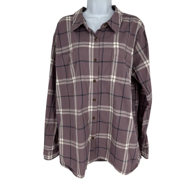 Carhartt Women's 103085 Roll Tab Sleeve Fairview Plaid Shirt Size XXL - Picture 1 of 14